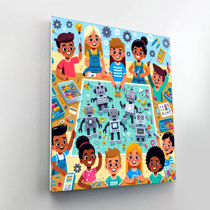 Robot Friends Workshop Paint By Numbers