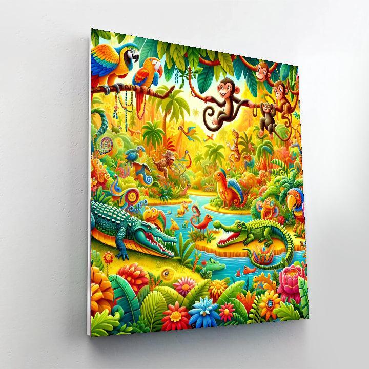 Quirky Animal Kingdom DIY Paint By Numbers