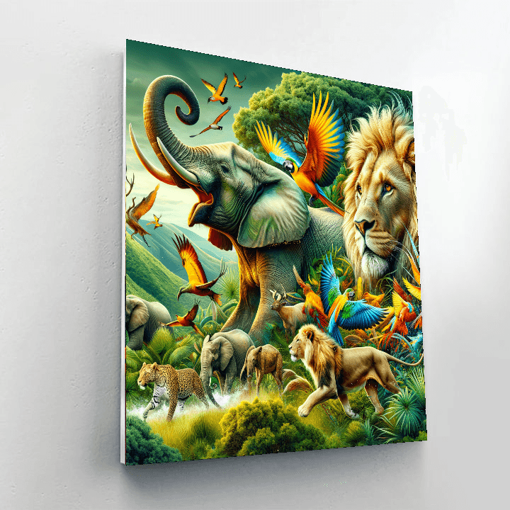 Exotic Safari Scene Paint By Number