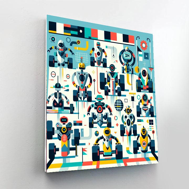 Robotic Racing League Paint By Numbers Art