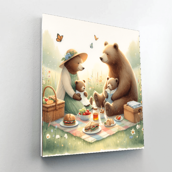 Cuddly Bear Family Paint By Color