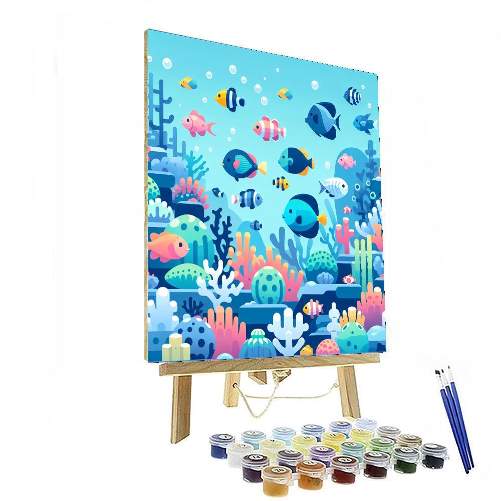 Coral Reef Rendezvous Number Painting