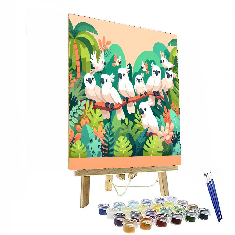 Curious Cockatoos Numbered Painting Kits
