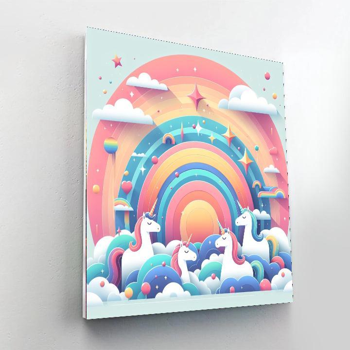 Rainbow Dreamscape DIY Paint By Numbers