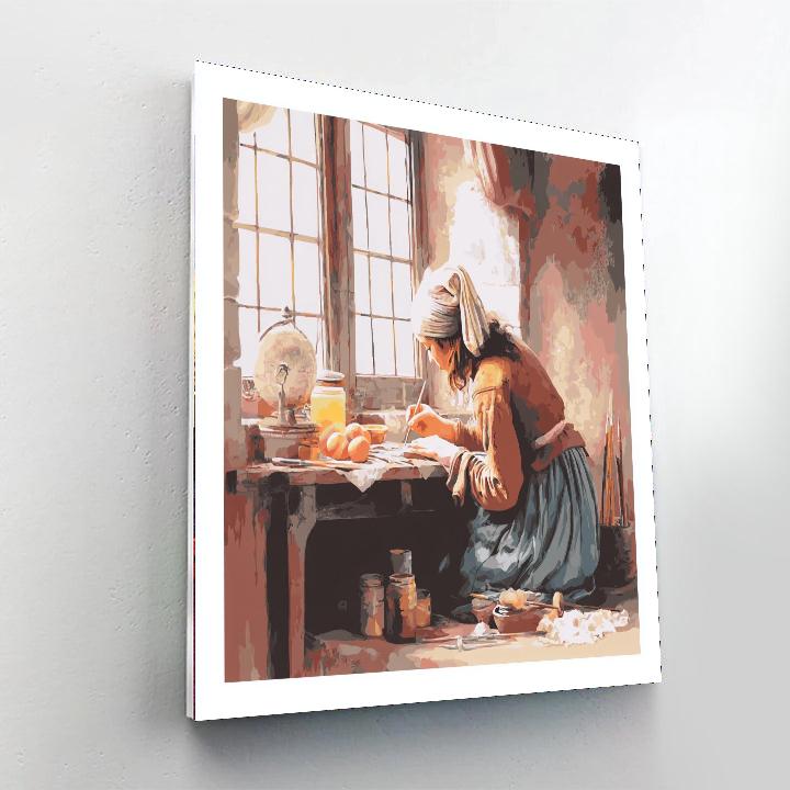 Vermeer Inspired Vermeer's Domestic Bliss  Paint By Number