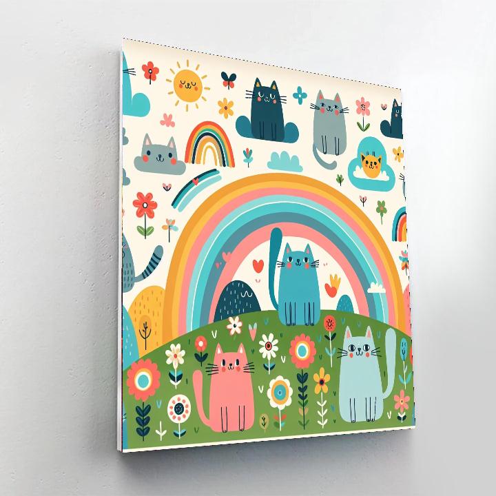 Floating Feline Fantasy Numbered Painting Kits