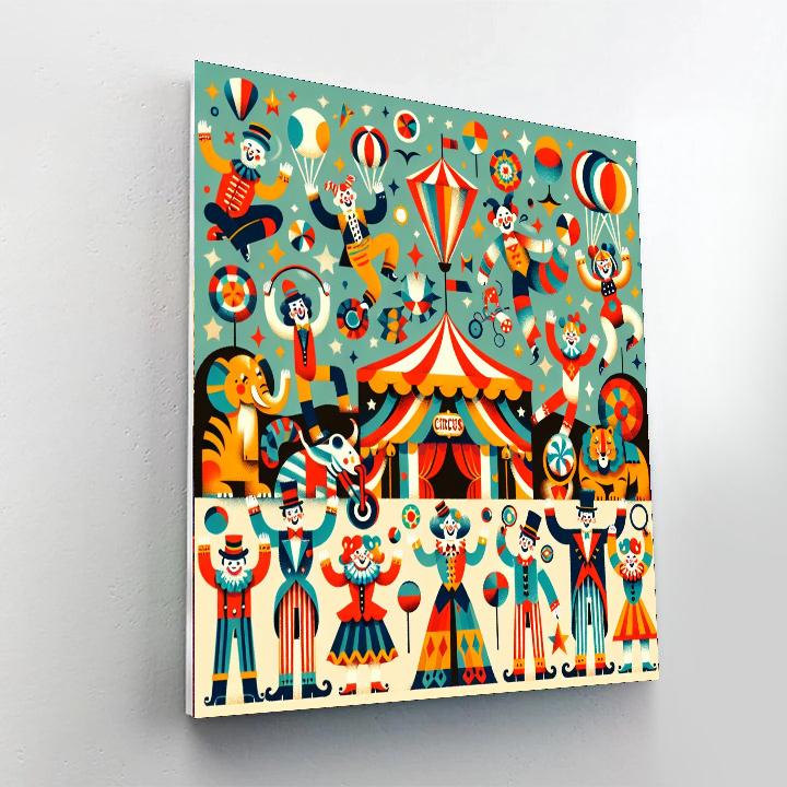 Joyful Circus Wonders Number Painting