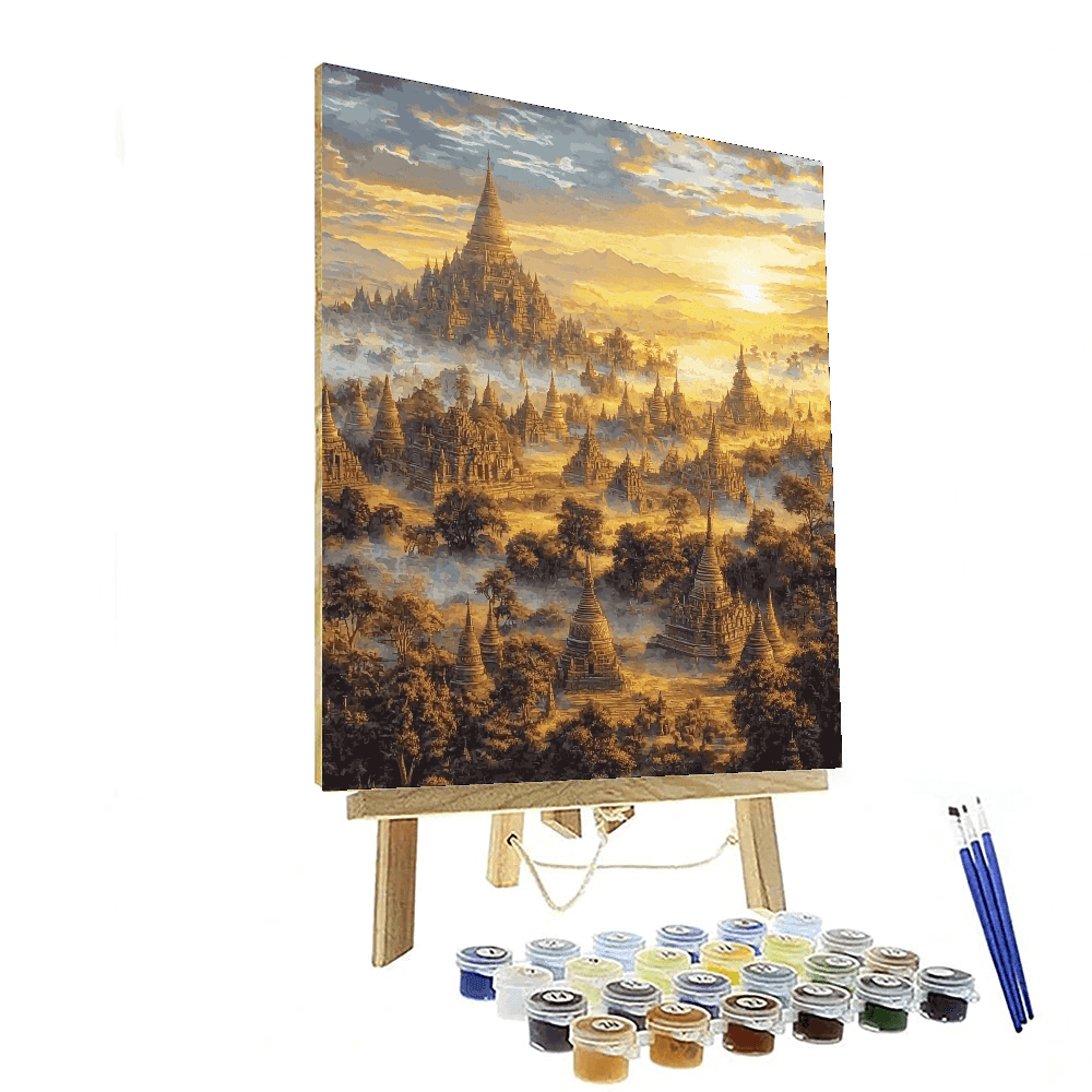 Bagan's Temple Fields - Myanmar Numbered Painting Kits