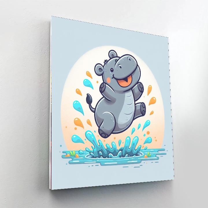 Hopping Hippo Paint By Color
