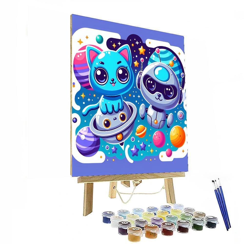 Charming Space Pets Paint By Number