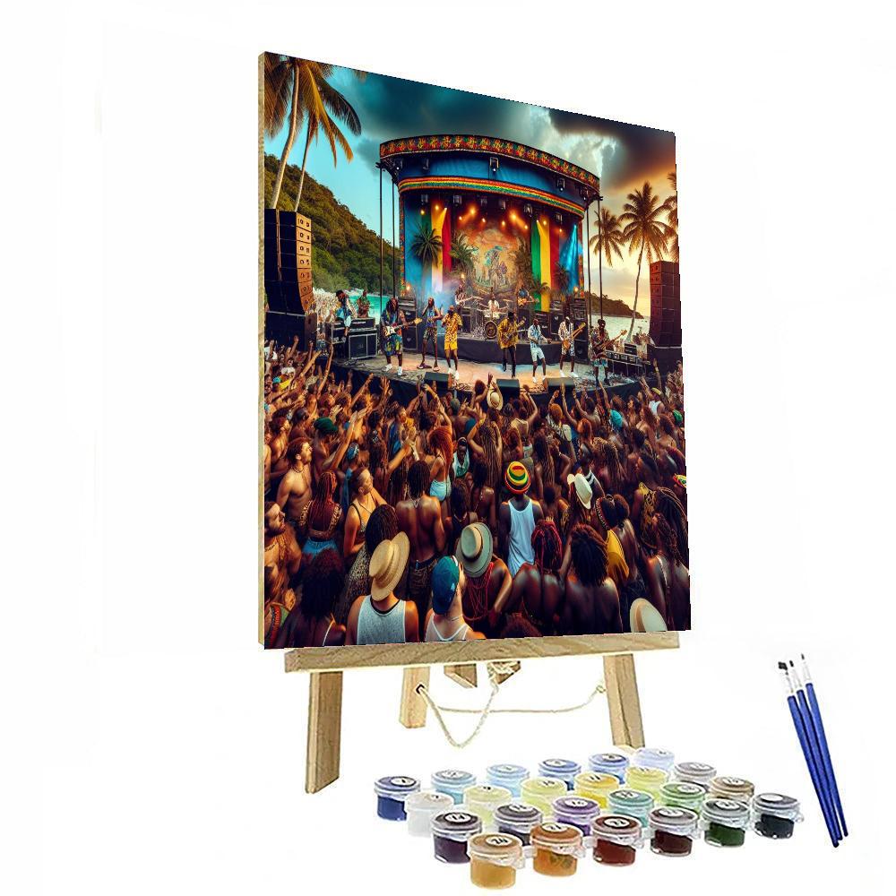 Negril Reggae Festival Number Painting