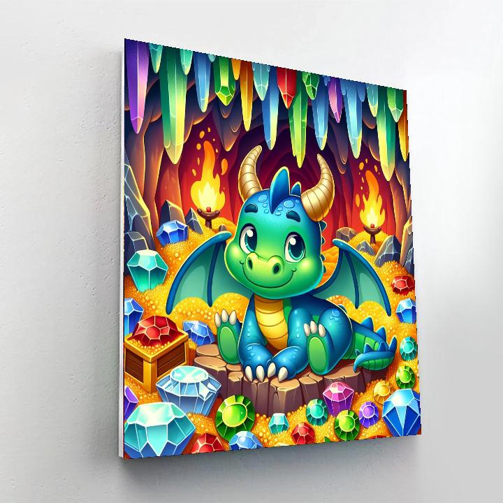 Mystical Dragon's Hideout Number Painting