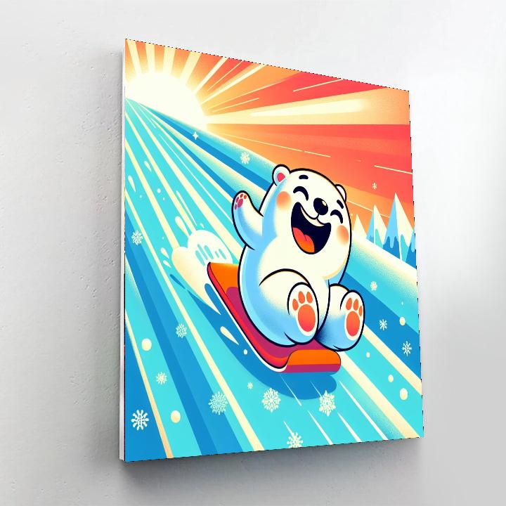 Excited Polar Bear Paint By Numbers Kits
