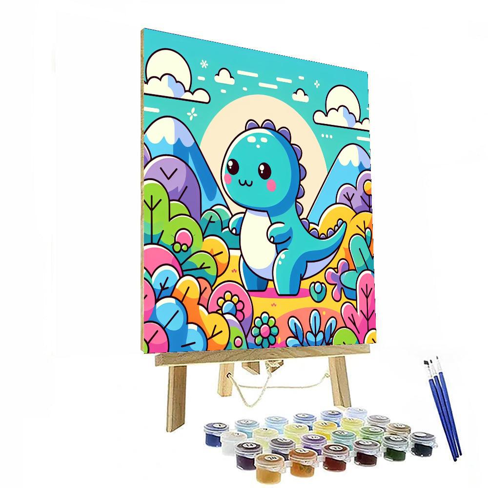 Adorable Dinosaur Painting Number Kit