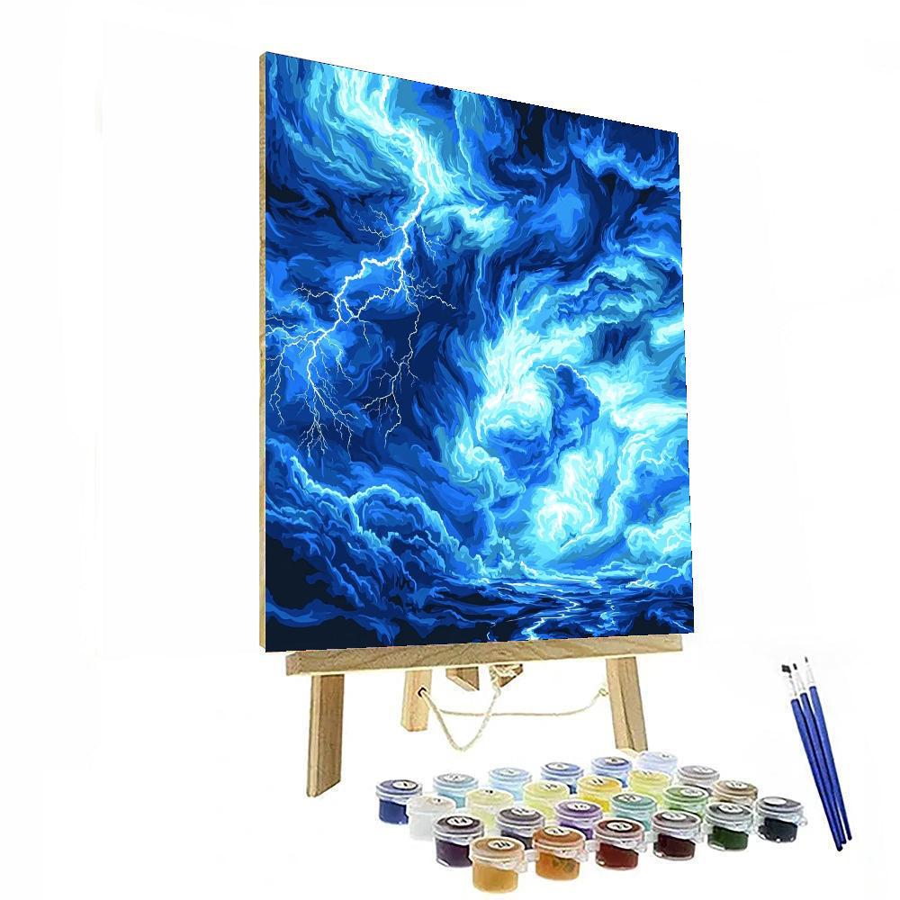 Michelangelo Inspired Ethereal Thunder  Paint By Color