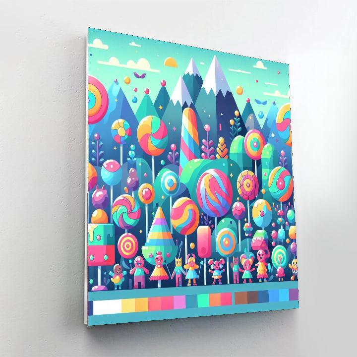 Joyful Adventure In Candyland Numbered Painting Kits
