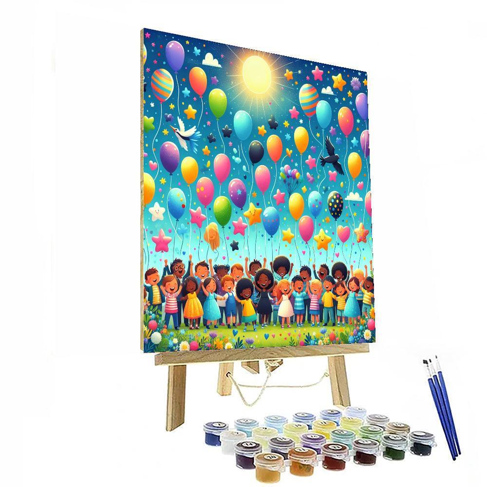 Bubblegum Balloon Festival Painting Number Kit
