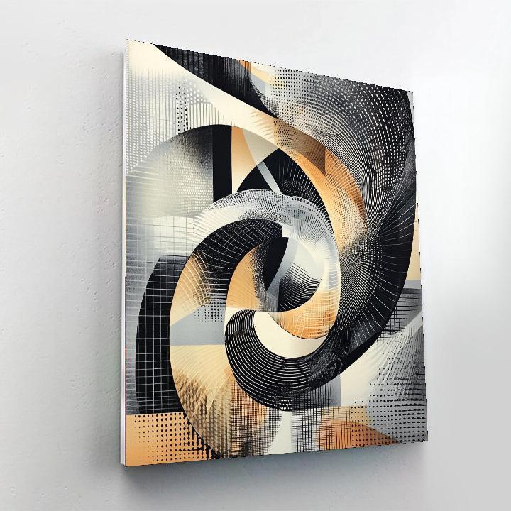 M.C. Escher Inspired The Spiral Of Thought  Number Painting