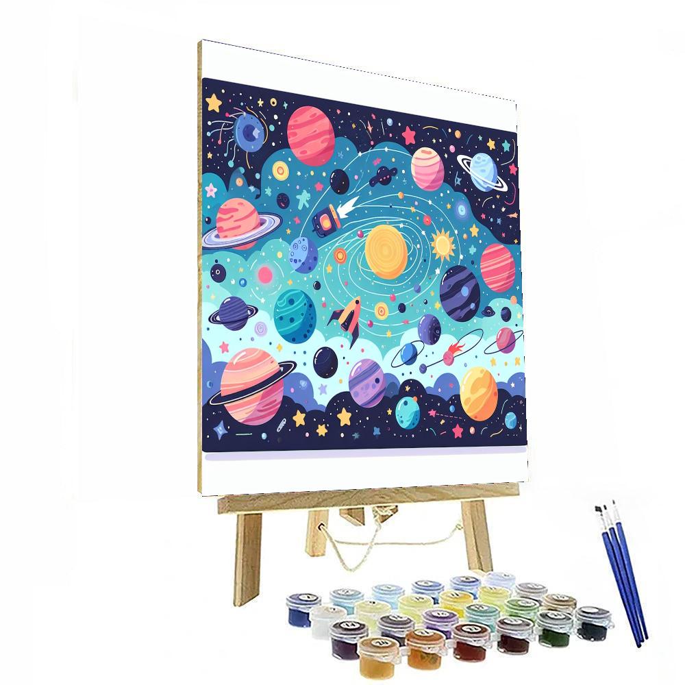 Glowing Galaxy Adventure Painting Number Kit