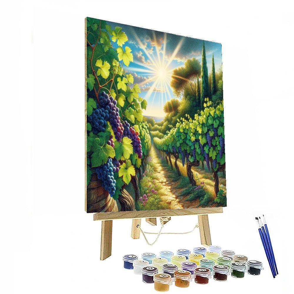 Lush Mediterranean Vineyard Paint By Numbers