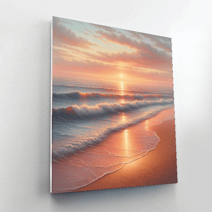 Twilight At The Beach Number Painting