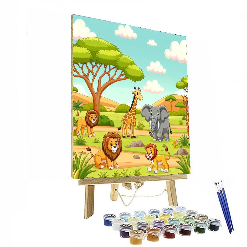 Safari In Savannah Painting Number Kit