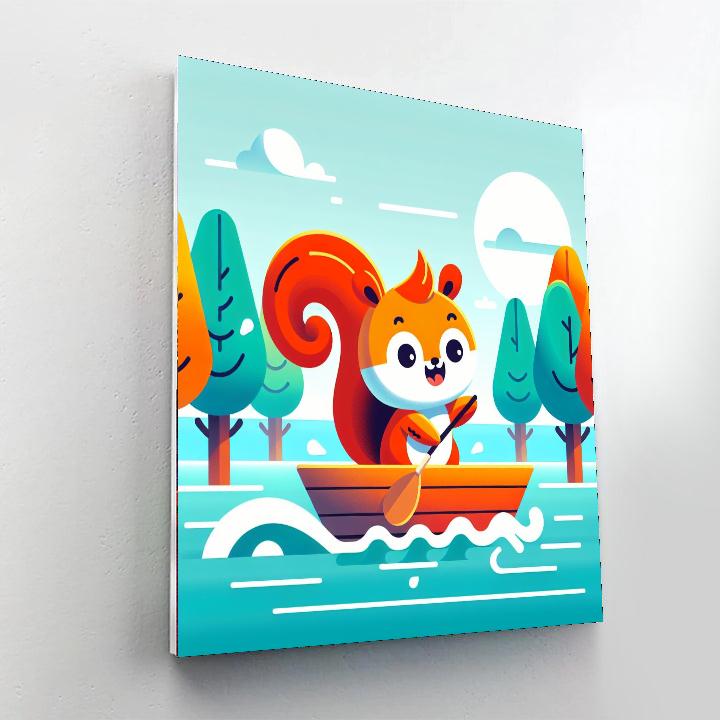Sailing Squirrel Numbered Painting Kits
