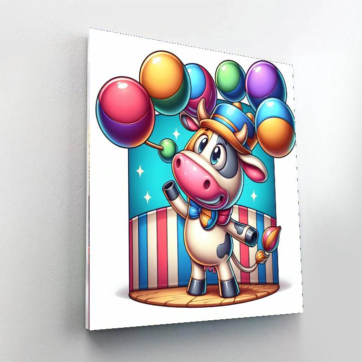 Cute Cow Carnival Paint By Number