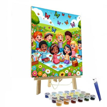 Magic Meadow Picnic Number Painting