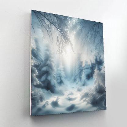 Quiet Snowy Woodland Paint By Numbers Art