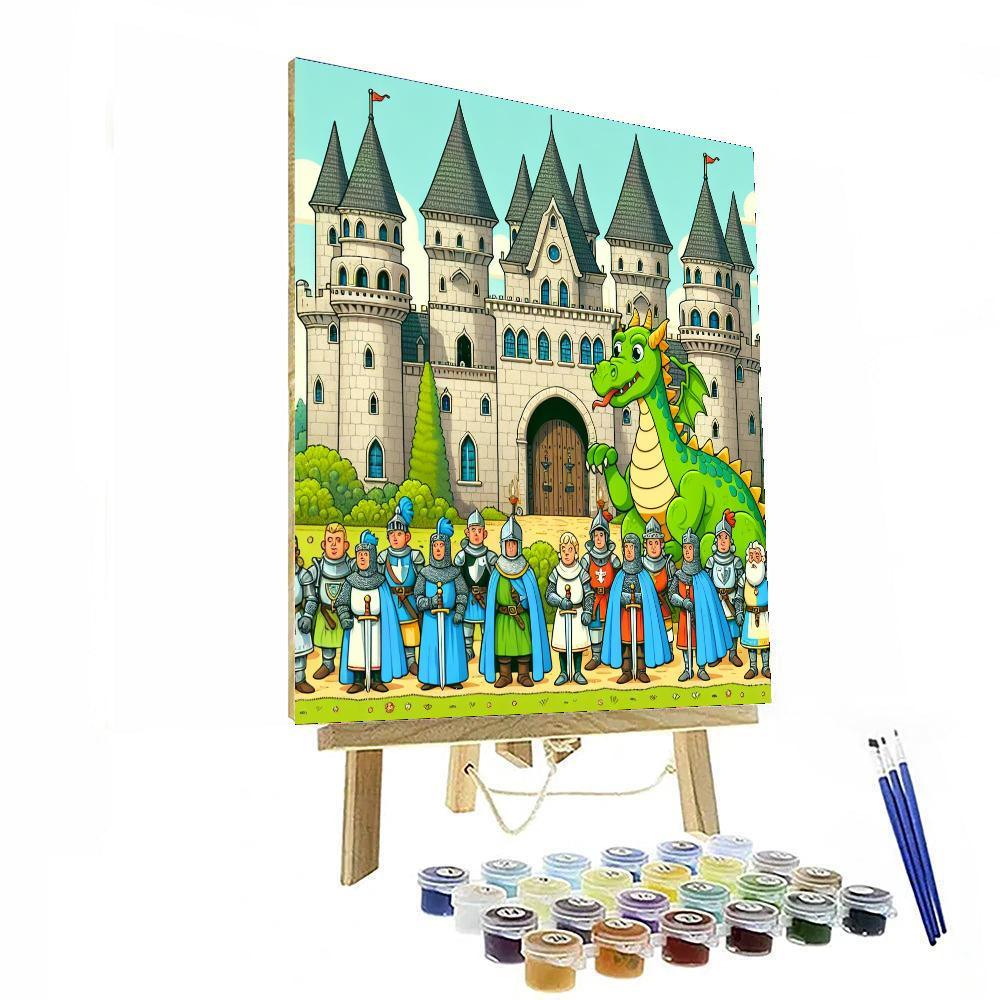 Dragon And Castle Quest DIY Paint By Numbers