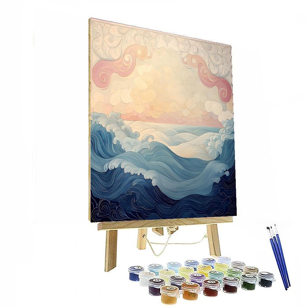 Alphonse Mucha Inspired Eternal Waves  Paint By Numbers Kits