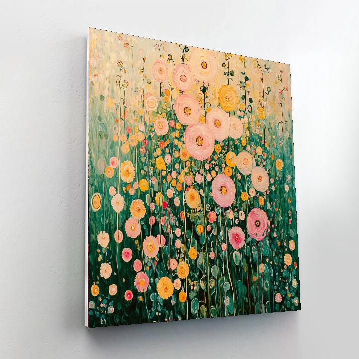 Klimt Inspired Charming Florals  Number Painting