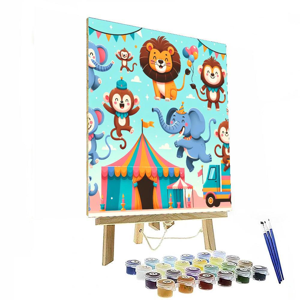 Colorful Carnival Animals Paint By Numbers Art