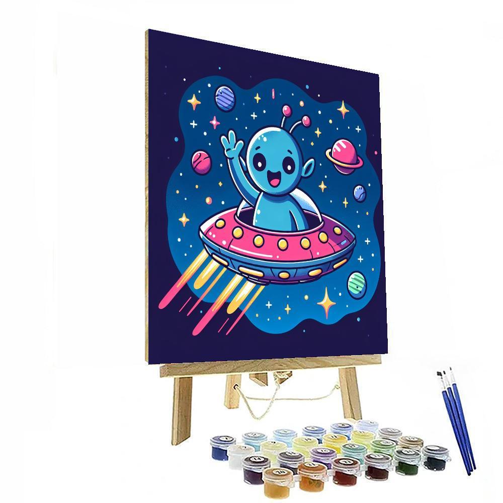 Joyful Space Alien Paint By Color