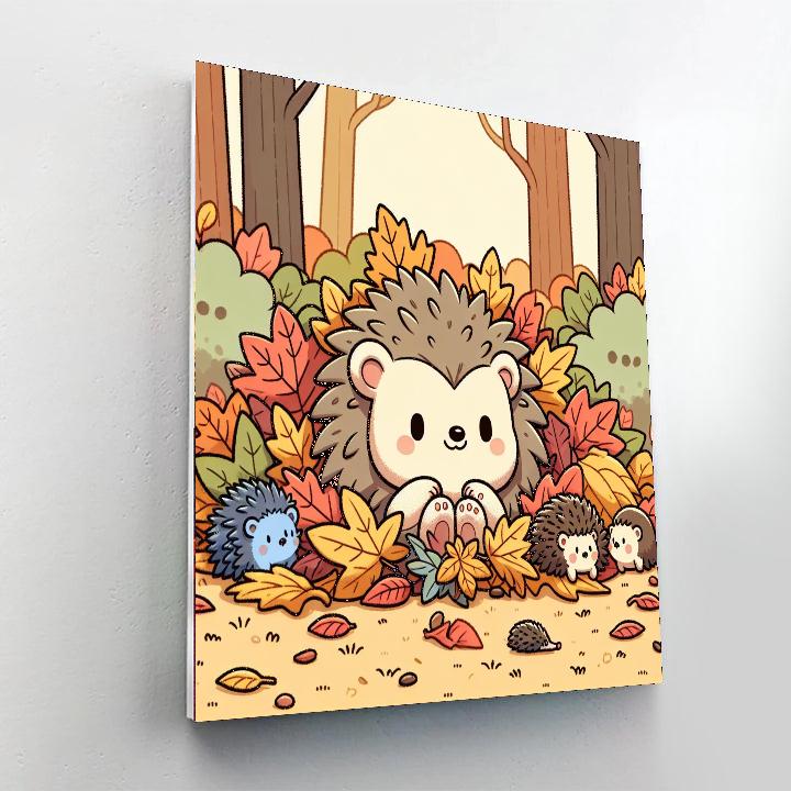 Snuggly Hedgehog Haven Number Painting