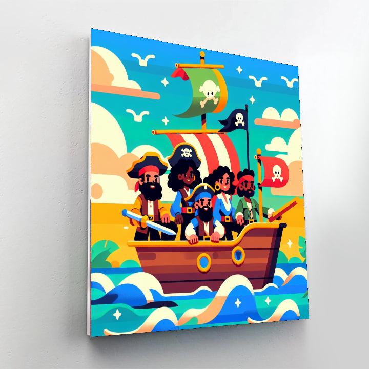 Pirate Crew's Sea Voyage Painting Number Kit