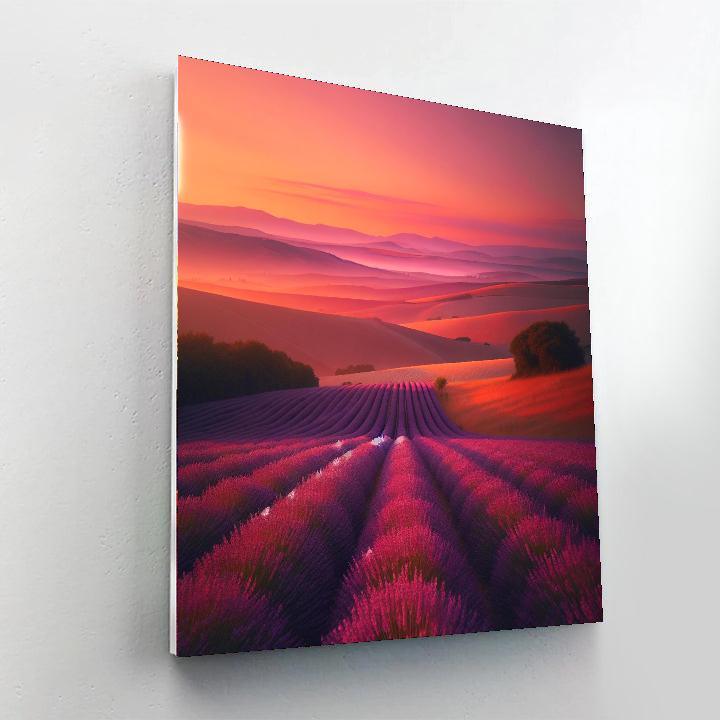 Lavender Breeze At Sunset Painting By Numbers Kit