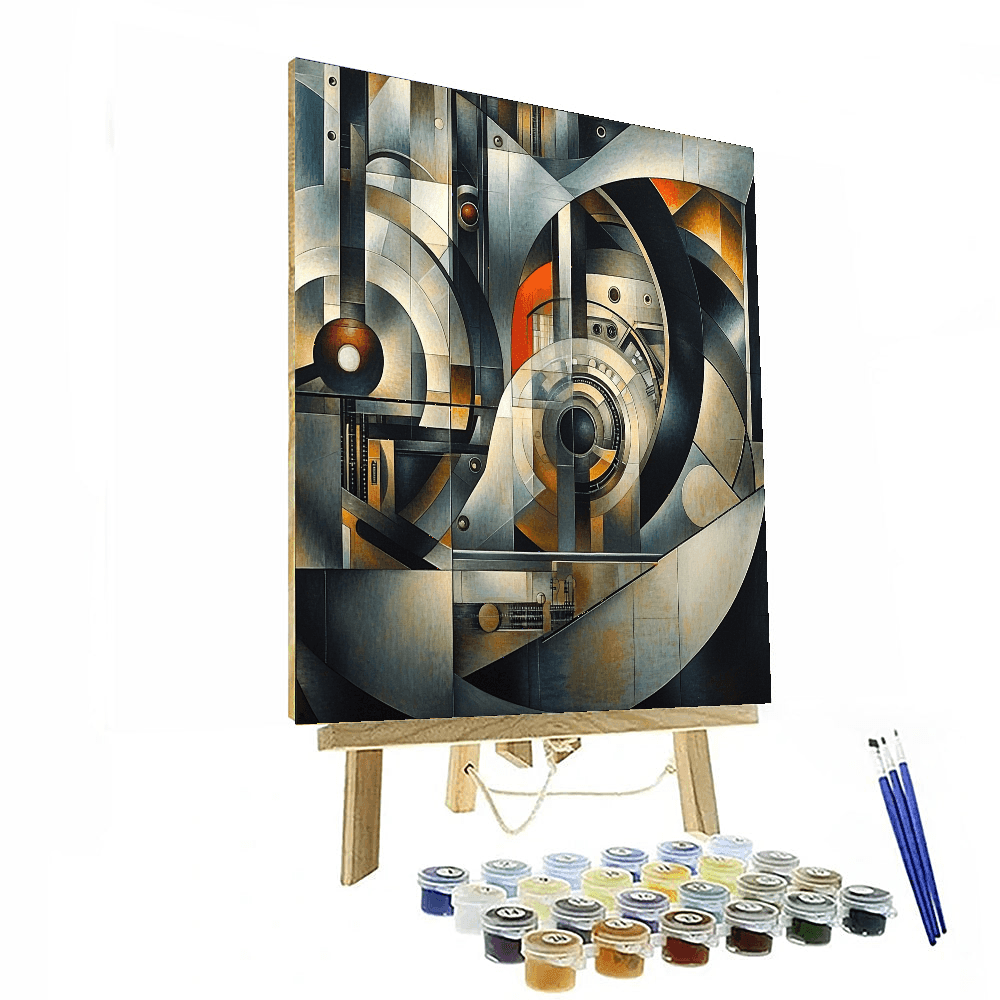 Boccioni Inspired Futurist Industrial Revolution - DIY Painting By Numbers Kit