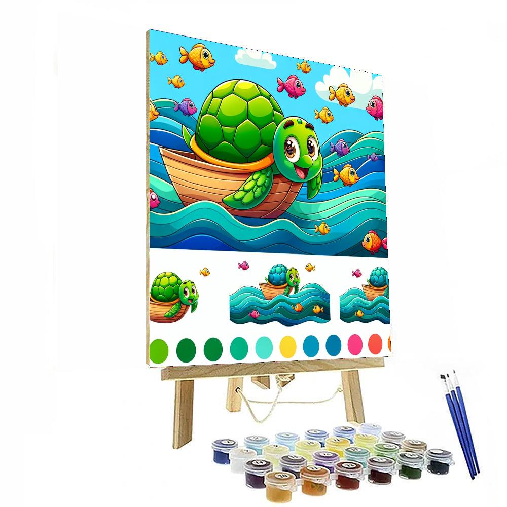 Seafaring Turtle Voyage DIY Paint By Numbers