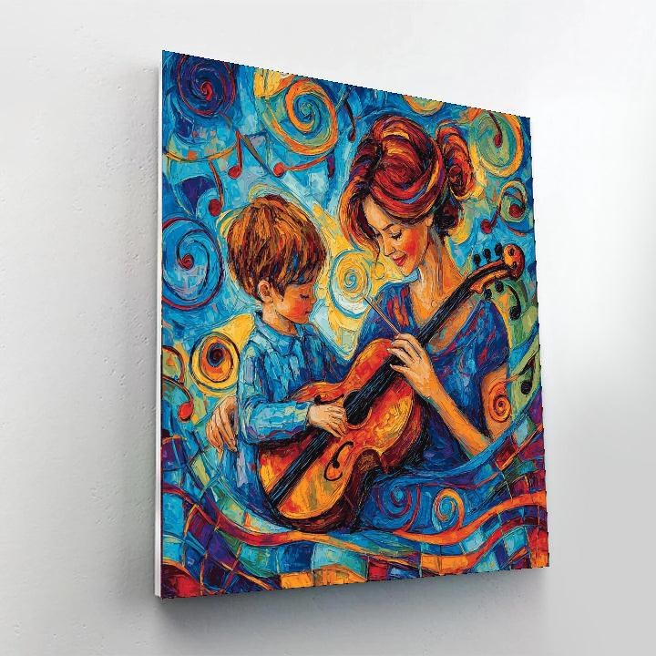 Mom And Child In Harmony Painting Number Kit