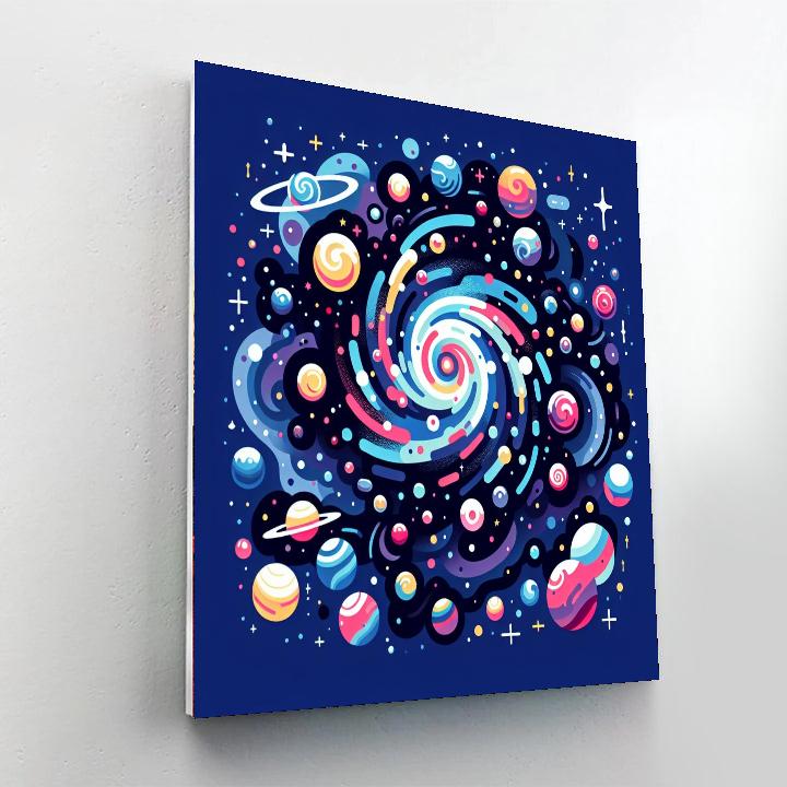Gleeful Galaxies Paint By Numbers Art