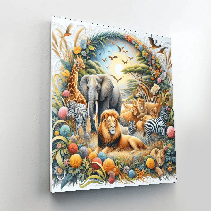 Adventurous Animal Safari Paint By Numbers