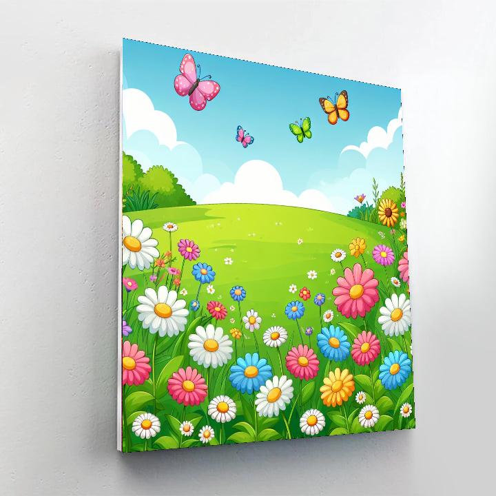 Peaceful Meadow Stroll Painting Number Kit