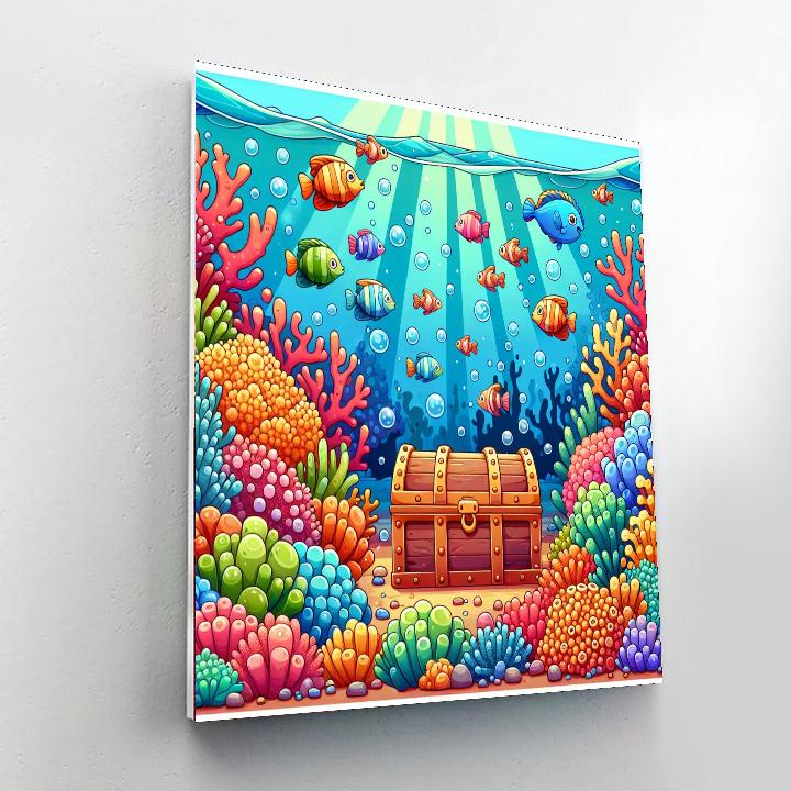 Secret Treasure Of The Coral Reef Painting By Numbers Kit