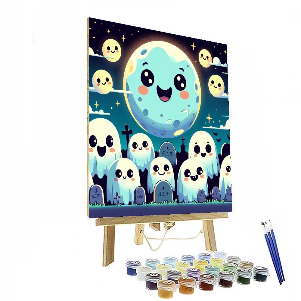 Giddy Ghosts Paint By Numbers Art