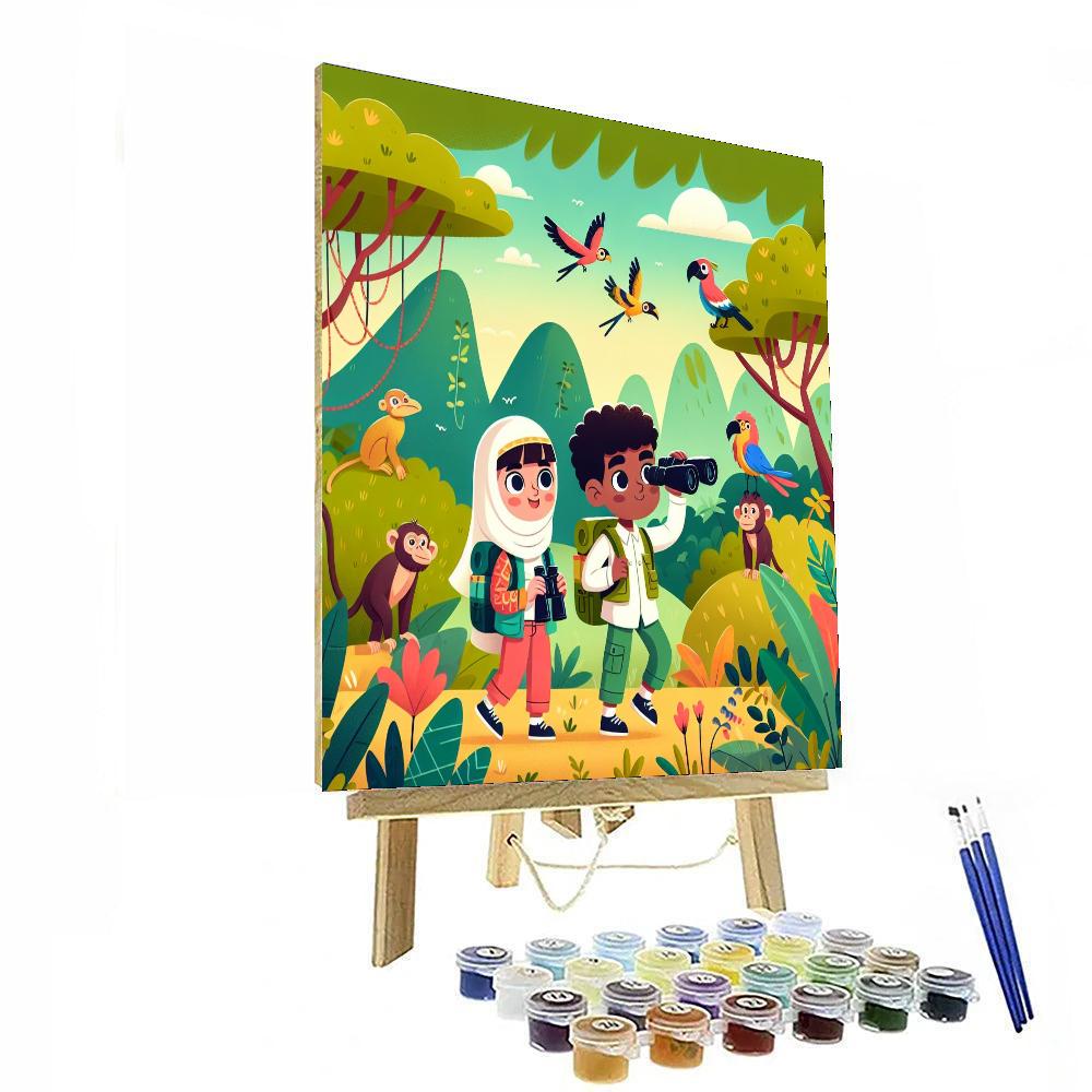 Explorers' Jungle Trek Painting Number Kit