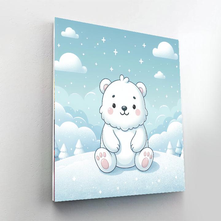 Fuzzy Polar Bear Paint By Color