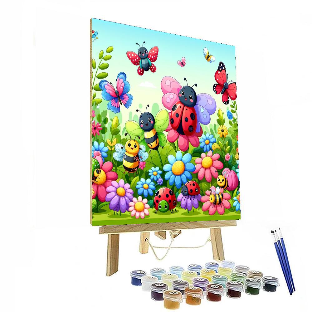 Colorful Insect Exploration Paint By Numbers Art