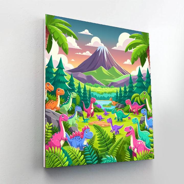 Adventurous Dino Park Numbered Painting Kits